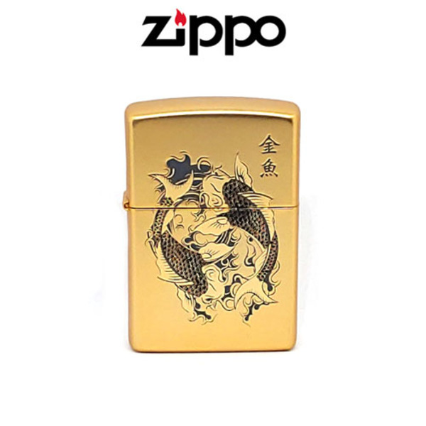 ZIPPO 지포 라이터 250-18 GOLD FISH 오일라이타 담배