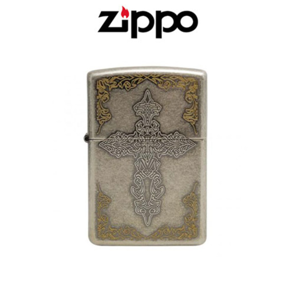 ZIPPO 지포 라이터 Antique CROSS 오일라이터 라이타